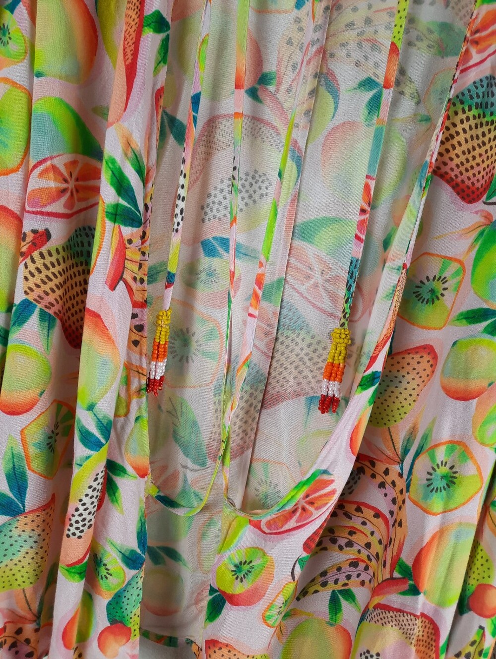 FARM Rio Anthropologie Citrus & Kiwi Wrap Top - Picture 10 of 16